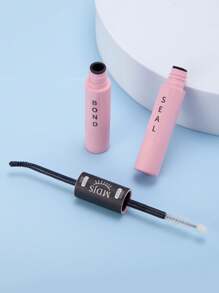 1pc Lash Bond And Seal 6ml Bonding And Sealing Eye Lash Glue 2 In 1 Suitable For Eyelash Group Bonding And Sealing Long-Lasting Strong Setting Waterproof Non-Irritating Suitable For Home Use False Eyelashes (Black Glue, Transparent Seal) Lash Glue,Eye Lash Glue