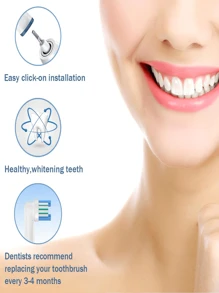 Bộ 4 đầu bàn chải thay thế cho bàn chải điện Precision Clean, đầu bàn chải điện chuyên nghiệp, tương thích với đầu bàn chải Oralb (D10/ DB4510/ D16/ D20/ D34/ P2000/ P2500/ P3000/ P4000 P5000/ P6000/ P7000/ PRO600) - Nhiều màu - Xem 9