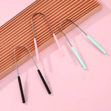 Stainless Steel Convenient U-Shaped Tongue Scraper, Oral Hygiene Cleaner, Adult Tongue Scraper To Remove Bad Breath - Silver - View 2