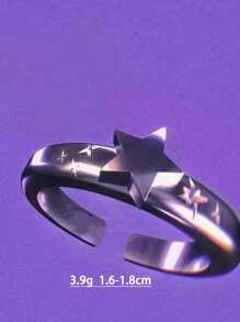 2 piezas de anillos de pareja minimalistas y dulces con pentagrama de cobre y circonita, apropiados para fiestas, eventos y uso diario, regalo de San Valentín, mamá, madre, Día de la Madre