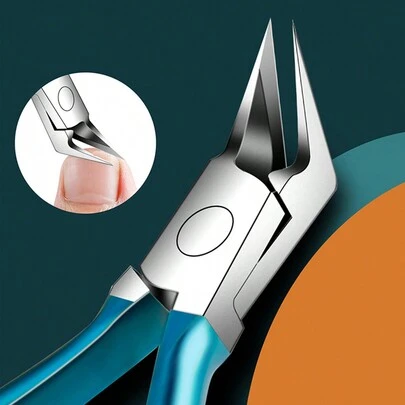 1pc Stainless Steel Nail Clipper, Ergonomic Design - Anti-Allergic, Precise Dead Skin Removal, Professional Nail & Foot Care Tool. Red Or Purple Nail Clipper, Suitable For Daily Home Use.