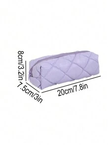 1 个单层纯色铅笔盒，大容量文具收纳袋 - 轻巧、便携、宽敞的存储空间，适用于办公室、学校和旅行必需品，可作为送给朋友的文具礼物