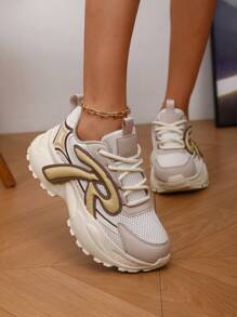 2024 Women's New Thick Sole Casual Sneakers Non-Slip Breathable Mesh Sports Shoes