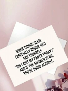 1PC Funny Encouragement Birthday Card, Fun And Humorous Motivational Card, Suitable For Sending To Family, Partners, Friends And Colleagues As A Blessing Card (With Randomly Colored Envelopes) Back To School,Back To School,School Supplies - Multicolor - View 7