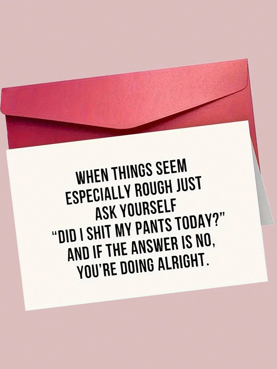 1PC Funny Encouragement Birthday Card, Fun And Humorous Motivational Card, Suitable For Sending To Family, Partners, Friends And Colleagues As A Blessing Card (With Randomly Colored Envelopes) Back To School,Back To School,School Supplies - Multicolor - View 1