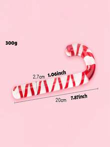 Clear Glass Candy Cane Christmas Decoration Ornaments, Holiday Gift For Girlfriend - Multicolor - View 3