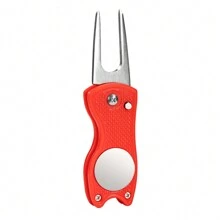 1pc Golf Divot Repair Tool Metal Foldable Golf Divot Tool With Pop-Up Button For Professional Golfers - Multicolor - View 10