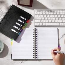 五科螺旋笔记本，240页，大学标准行距，带分隔标签，A5尺寸，适用于学校、办公室、记笔记、学习用品、返校季