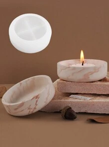 1 件装硅胶模具圆形碗形用于制作蜡烛罐、水泥花园植物种植花盆混凝土模具、家居装饰 - round bowl mold - 查看 6