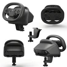 DOYO Gaming Racing Wheel, PC Wireless Steering Wheel Race Games Wheels For Switch, PC, PS4, PS3, IOS & Android Mobile Phones, Tablets, As A Gift For Children - 黑色 - 查看 4