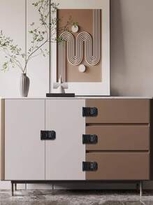 1 件 3 英寸无钥匙密码锁，适用于冰箱、橱柜、抽屉，防止盗窃 - 黑色 - 查看 5