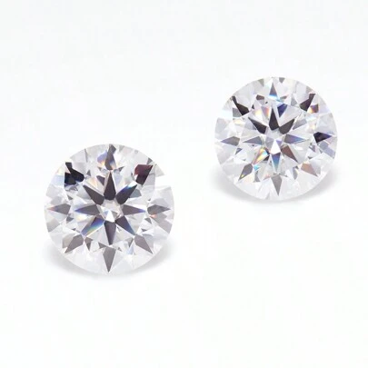 1 viên kim cương rời tròn Moissanite D-Color chất lượng cao, độ trong VVS, bán buôn để làm đồ trang sức tự làm