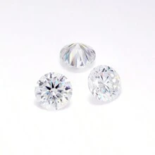 1 Peça de Diamante Solto Redondo de Moissanite de Cor D de Alta Qualidade, Claridade VVS, Atacado para Joias DIY