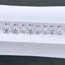 1 Peça de Diamante Solto Redondo de Moissanite de Cor D de Alta Qualidade, Claridade VVS, Atacado para Joias DIY