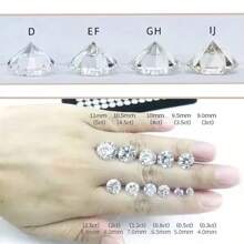 1 Peça de Diamante Solto Redondo de Moissanite de Cor D de Alta Qualidade, Claridade VVS, Atacado para Joias DIY
