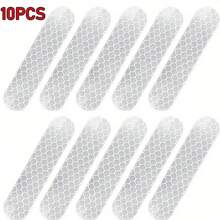10pcs Universal Car Safety Warning Reflective Stickers, Motorcycle Helmet Stickers Auto Parts - 10pcs - View 10
