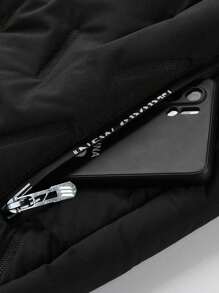 男士加大羊毛加厚裤，户外防风厚重保暖冬季长裤加大码 - 黑色 - 查看 3