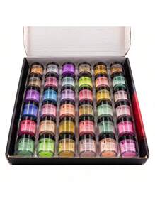 36 PIECES LE MUSSA ACRYLIC POWDER FOR NAILS 3IN1 0.34FL OZ ASSORTED - Multicolor - View 4