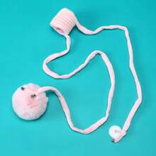 1pc Suction Cup Spring Plush Ball Pet Cat Toy, Interactive Cat Toys - Multicolor - View 8