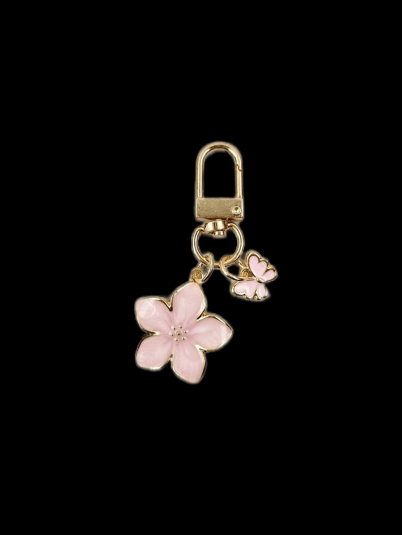 1 móc khóa hợp kim hình hoa anh đào với thiết kế hoa anh đào nhẹ nhàng và thẻ vuông, thích hợp làm mặt dây chuyền túi xách, móc khóa xe hơi, móc khóa quà tặng sinh nhật cho cặp đôi, móc khóa túi xách hình hoa anh đào - Nhiều màu - Xem 1