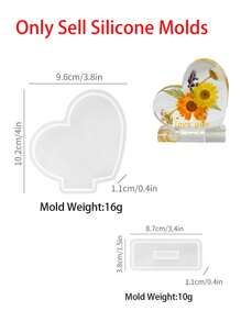 2 件装环氧树脂相框硅胶模具 DIY 石膏设计模具 心形相框模具 家居装饰 - Photo Frame - 查看 9