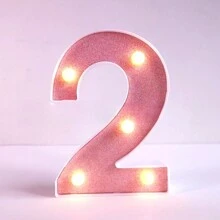 1pc 6.3inch Creative Pink Luminous A-Z Letter Light,Number Shape Light,Battery Powered Alphabet Light, Home Decor Letter Lamp,Room Decor Letter Shape Night Light,Bedroom Decor, Wedding Decor, Party Decor, Birthday Decor,Home Desktop Decoration Alphabet Light,Valentine's Day Decorative Lights