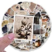 60 张黑暗学院贴纸乙烯基美学贴纸适用于剪贴簿、日记、笔记本电脑、保险杠、滑板、水瓶、电脑、手机、卡通、安全帽、汽车贴纸和贴花 - 彩色 - 查看 4