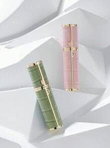 1pc Louischanzl 5ml Premium Leather Sealed Mini Travel Refillable Perfume Atomizer Bottle With Bottom Filling Valve