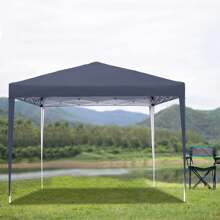YUENFONG Folding Gazebo Folding Tent UV Protection - Garden Gazebo Party Tent Garden Tent Waterproof - For Garden/Party/Wedding/Picnic (3x3m, 4 Side Panels, Anthracite/Grey/White/Green) - 無菸煤 - 查看 9