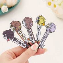 Pinza para el cabello con diseño de hombre atractivo de anime/dibujos animados - Multicolor - Ver 2