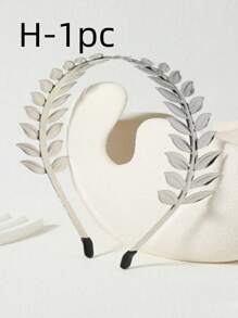 3 piezas Diademas elegantes con decoración de hojas y pedrería - Dorado - Ver 20