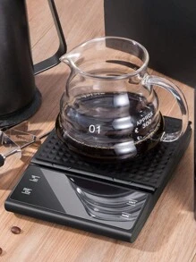 1PC Coffee Electronic Scale With Timer, High Precision Gram Weight Kitchen Baking Home Use Small Chinese Medicine Electronic Scale, Easy-To-Read LCD Display, Black Durable Plastic Material, Multiple Unit Conversion, Accurate Baking Tool, Suitable For Home Cooking Gram Scale Kitchenware, Baking Tools, Food Gram Electronic Scale (Batteries Not Included)[New Year Kitchen Accessories]