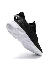 Zapatillas De Deporte Para Correr Para Hombre Zapatillas Deportivas Atléticas Casuales De Malla Transpirable Zapatos De Tenis De Gimnasio Cómodos Y Ligeros Para Caminar Y Jogging En Negro Y Blanco