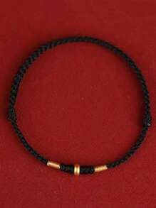 1pc Lucky Red String Braided Beads Bracelets For Women Men - Perfect For Couples, Family, And Friends - Ideal Birthday, Father's Day, And Anniversary Gift For Him And Her