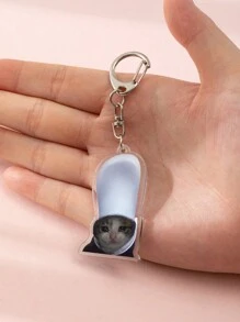 1pc Acrylic mới sáng tạo vui nhộn meme dép chó mèo chủ đề động vật dễ thương móc chìa khóa mặt dây chuyền/trang trí ba lô/phụ kiện túi/phụ kiện cặp học sinh/mặt dây chuyền ví/quà tặng của bạn bè phụ kiện xe hơi Halloween túi quyến rũ ba lô cho trường học chữ - Nhiều màu - Xem 6