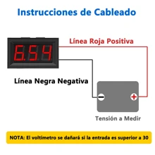 Voltímetro Digital 3 Digitos 4.5 A 30v Raspery,Arduino,Voltímetro Digital,Voltímetro CC - Verde - Ver 3