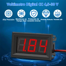 Voltímetro Digital 3 Digitos 4.5 A 30v Raspery,Arduino,Voltímetro Digital,Voltímetro CC - Verde - Ver 9