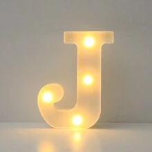 1pc 6.3 Inch Creative White Illuminated A-Z Letter Light, Numeric Shape Lamp, Battery Powered Alphabet Light, Home Decor Letter Lamp, Room Decor Letter Shape Night Light, Bedroom Decor, Wedding Decor, Party Decor, Birthday Decor, Desktop Decor Letter Light, Valentine's Day Decor Light, Proposal Scene Decor Light