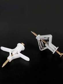 DAIEN Drywall Specific Plastic Expansion Anchor Screw Bolts Set, Includes Screws, Sleeves, And Anchors - Aircraft Butterfly Expansion Screw - View 1