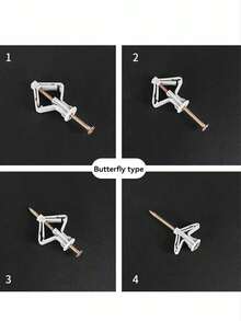 DAIEN Drywall Specific Plastic Expansion Anchor Screw Bolts Set, Includes Screws, Sleeves, And Anchors - Aircraft Butterfly Expansion Screw - View 4