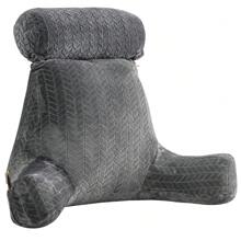 Reading Pillow For Bed Back Rest Lumbar Support Arm Seat Cushion Lounger Pad 2 In 1 Extra Large Reading Pillow With Neck / Arm Support With Extra Filled - Dark Grey - View 11