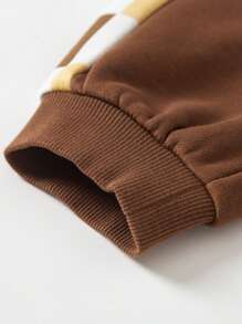 mini bala Young Girl Hoodie Set Baby College Style 2-Piece Set