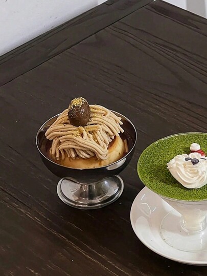 Ice Cream Bowls, Stainless Steel Reusable Dessert Cups, Ice Cream Footed Bowls For Snack Candy Salad Fruit