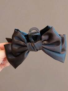 3pcs/Set Women's Pink, Black, White Elegant Bowknot Large Hair Claw Clips Hair Jaw Clip Hair Clamps Hair Clutch Hair Catcher Clip