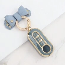 1pc Car Key Fob Cover, Soft TPU Car Key Holder/Case Shell For Fiat 500 Key Cover For Boyue For Bravo For Iveco For Olsen Car Key Remote Fashionable And Keybags Suitable For Girls