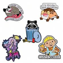 可爱珐琅别针 翻领别针 背包上的徽章 女士胸针 衣服礼品 珠宝 时尚配饰 - 蝴蝶型 - 查看 8