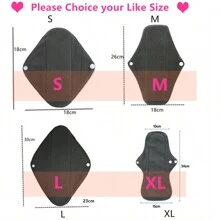 1Pc Black Sanitary Pads Light Flow Menstrual Pads Charcoal Bamboo Washable Cloth Menstrual Pads Mama Cloth Reusable Sanitary Pads Daytime
