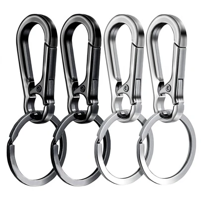 4/8/12pcs Mountaineering Carabiner Keychains, Metal Climbing Carabiner Shaped Keyring, Keychain Clip Hook Organizer Storage Box For Men Car Keychain Finder