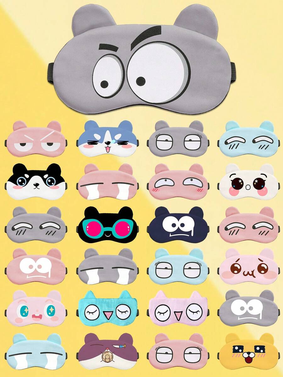 1pc眼罩,怪物眼罩,冰眼罩,亲子眼罩,可爱眼罩,情侣眼罩,毛绒眼罩,刺绣眼罩,航空眼罩, - 彩色 - 查看 1