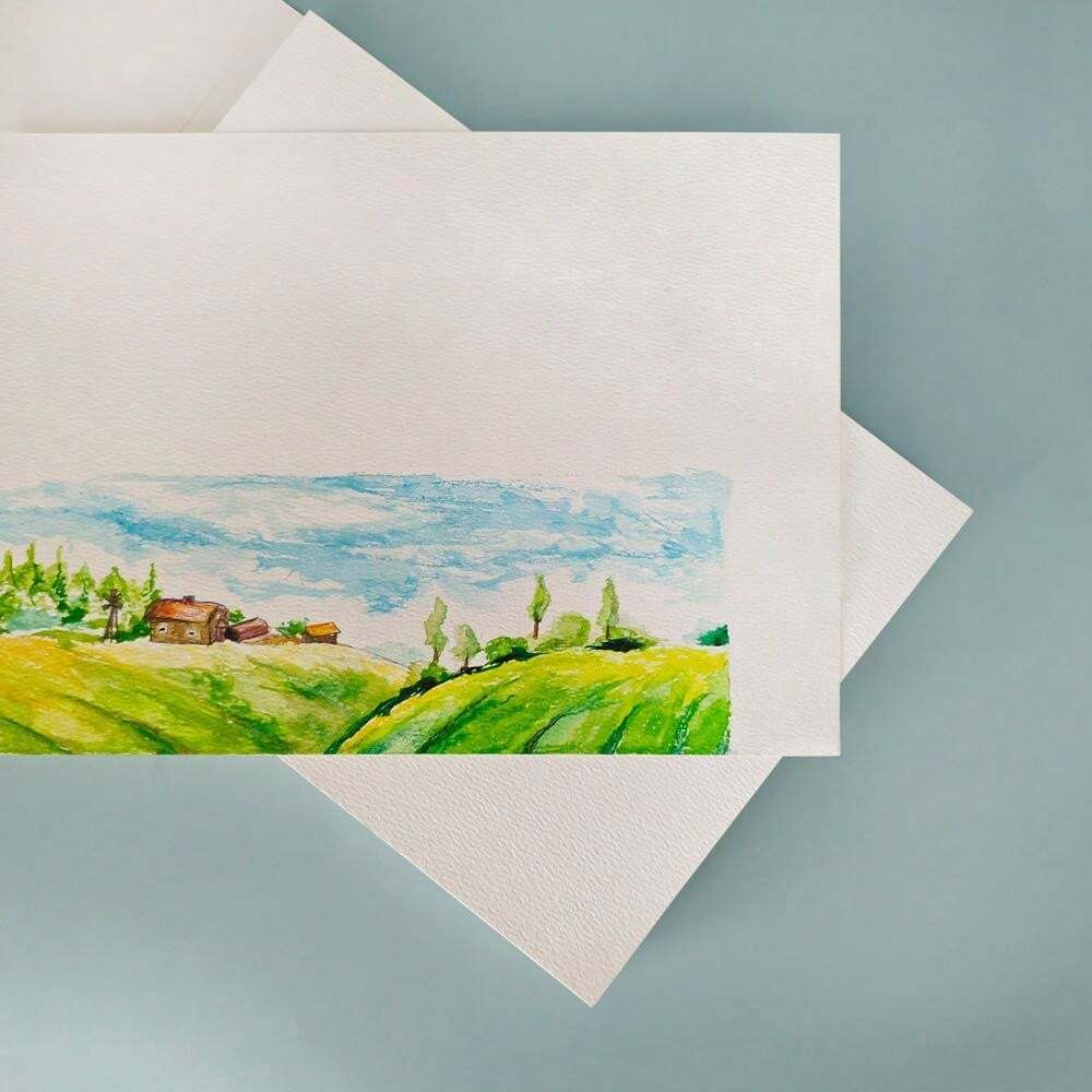 2pcs Art Watercolor Book, Thickened 300g Paper, Student Drawing